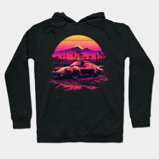 Porch 911 synthwave sunset Hoodie